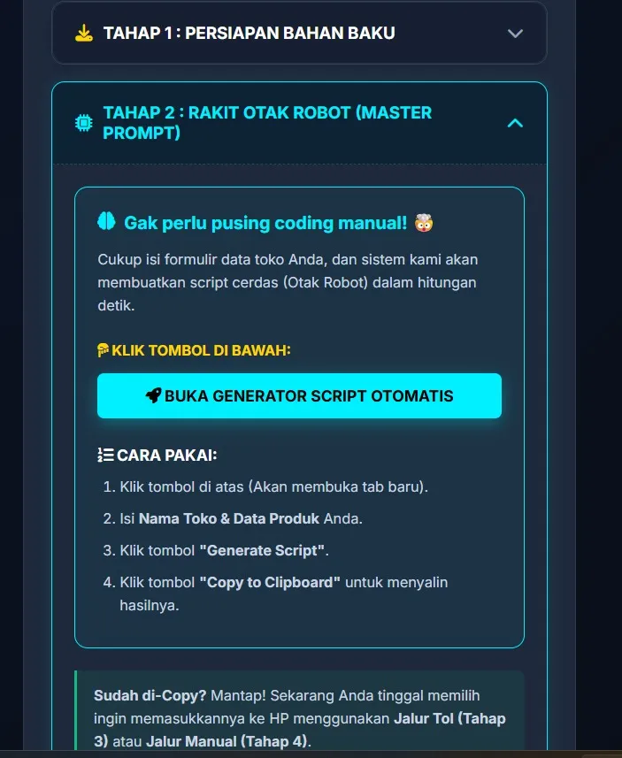 🧠 PABRIK OTAK AI (100% TANPA CODING)