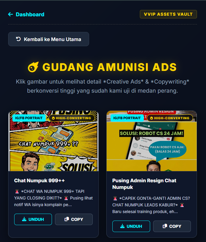 💣 GUDANG AMUNISI ADS (MATERI PROMOSI TINGGAL COPAS)